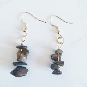 Sandy Beach Gold Earrings